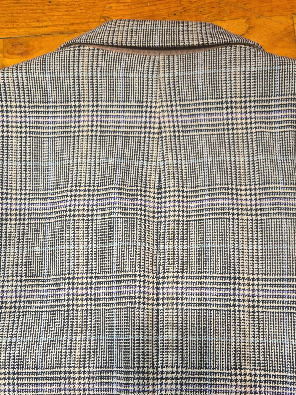 Lauren Ralph Lauren Lambswool Blazer 44R Glen Plaid Sport Coat Jacket Grey Tweed